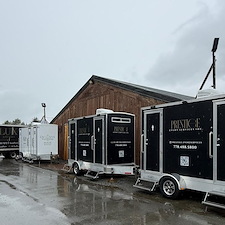 Luxury Wedding Washroom Trailer Rental at Athiana Acres & 99 South Vineyards 0