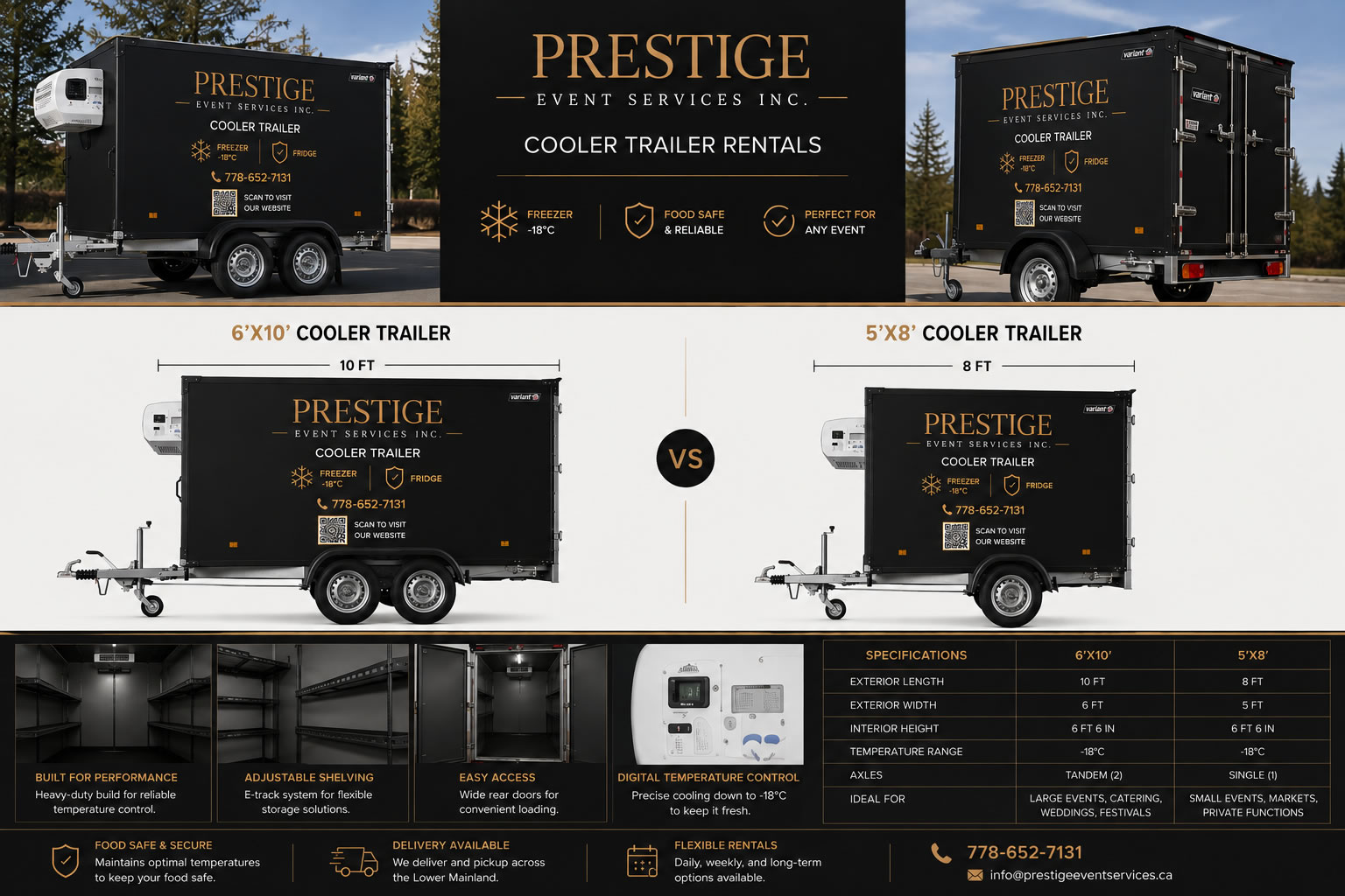 Refredgeration trailer specs